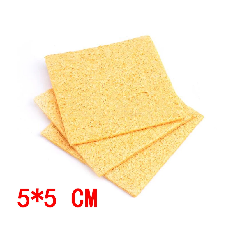 07+1 10pcs Replacement Sponges Soldering Iron Cleaner Solder Tip Cleaning Pad Cleaning Sponge Yellow