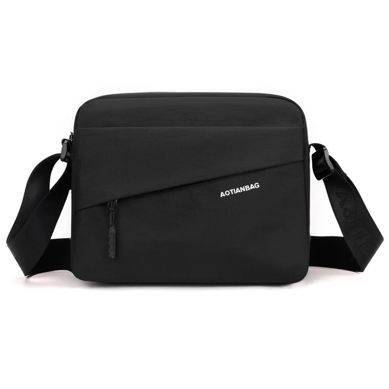 New Men's Horizontal Casual Shoulder Bag Lightweight Outdoor Versatile Crossbody Sling Bag Trendy Oxford Cloth Messenger Bags
