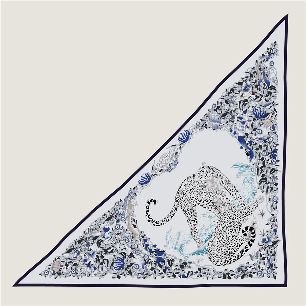 POBING 30 % Seide, 70 % Kaschmir-Schal für Damen, handgerollt, modischer Druck, Dreieckstücher, Wraps, Bandana, große Hijabs, weiblicher Foulard – Detail 11