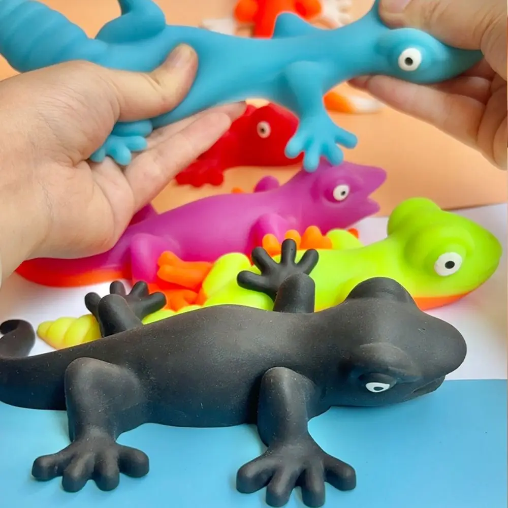 TPR Children's Interactive Toy Pinch Fidget Toy Squeeze Pinch Toy Soft Funny Simulation Lizard Venting Toy Home Ornaments