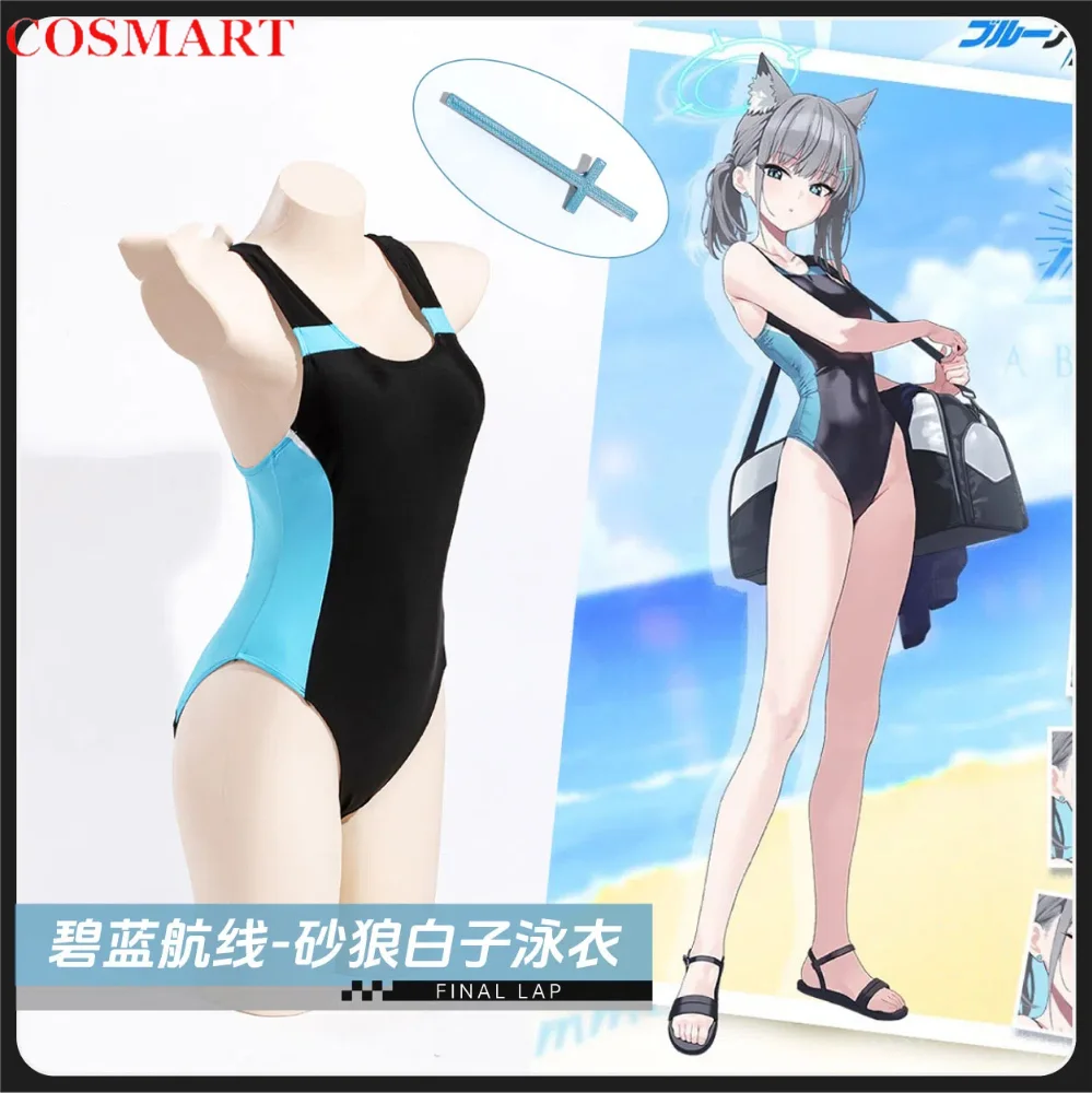 

COSAMRT Blue Archive Sunaokami Shiroko Swimsuit Cosplay Costume Cos Game Anime Party Uniform Hallowen Play Role Clothes Clothing