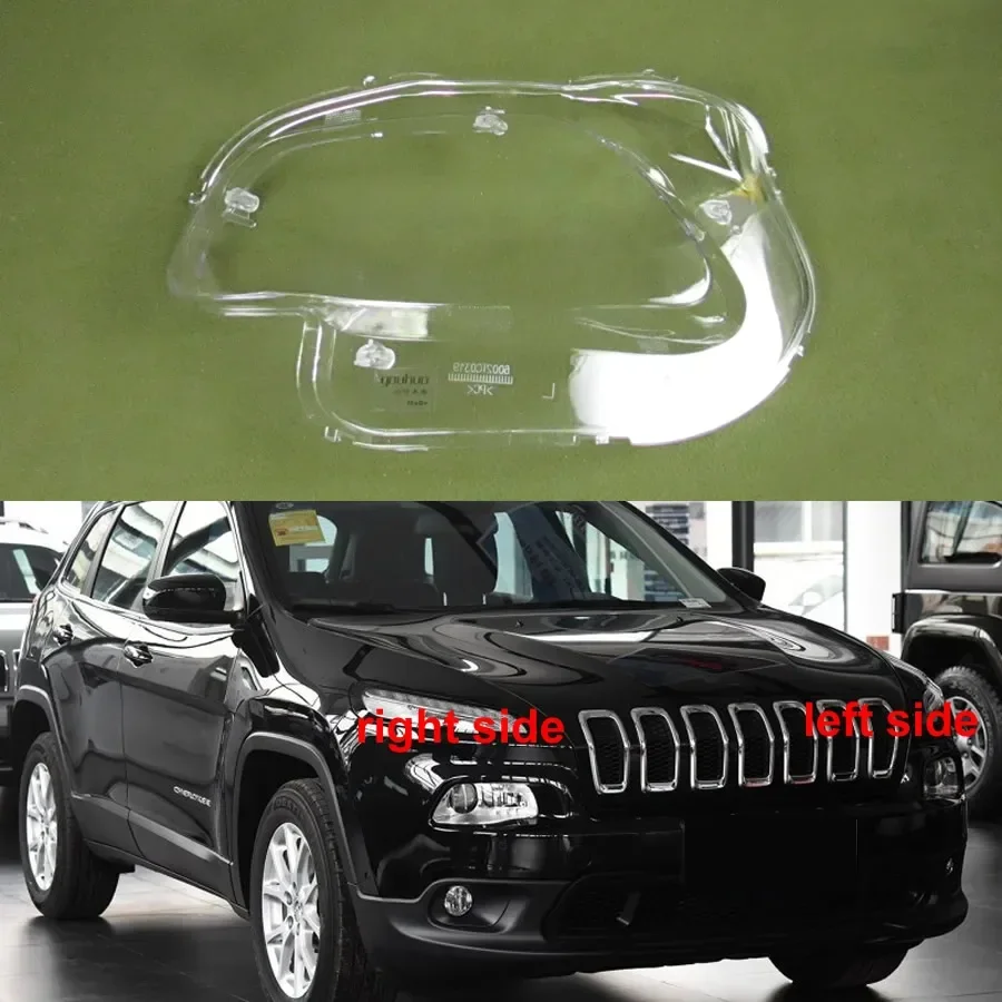 For Jeep Cherokee 2016 2017 2018 Headlamp Lamp Cover Transparent Mask Headlight Shell Plexiglass Replace Original Lampshade