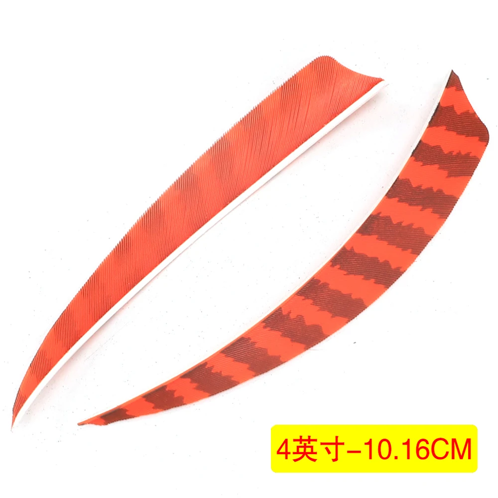 24Pcs 3 zoll 4 zoll 5 Zoll Schild Cut Pfeil Federn Gestreiften Echten Türkei Cut Feder Bogenschießen Zubehör Befiederung federn – Detail 15