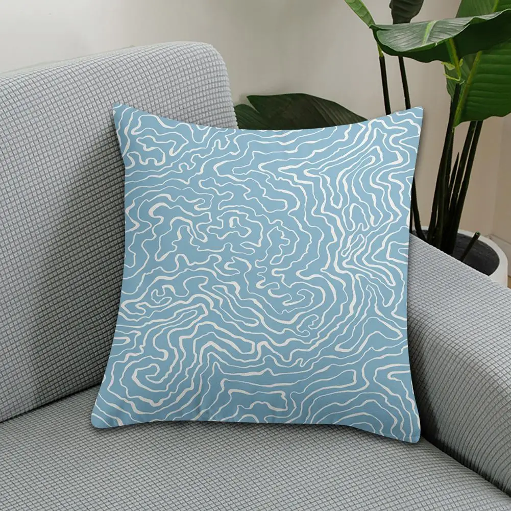 Sofa Pillow Cover Flower Printed Cushion Cover with Exquisite Pattern Durable Easy to Clean Sofa Pillowslip Decorative for Home