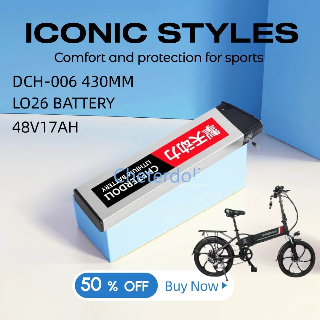 

High Capacity 48v Battery Pack 17Ah 14Ah 12.8Ah 10.4Ah for MX01 LAFLY X3 JINGHMA R7 R5 & 48V 1000W 750W 500w Motors