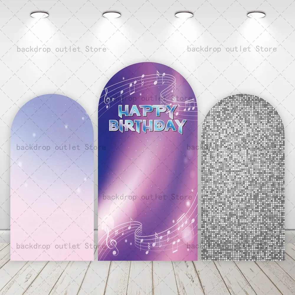 Mehofond KPop Theme Arch Backdrop Cover Music Girl Happy Birthday Baby Shower Party Photography Background Decoration
