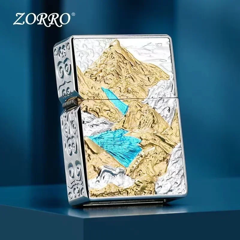 ZORRO-Briquet à kérosène coupe-vent en laiton RapArmor, meule classique, ville, cadeau exquis, gadgets pour fumeurs