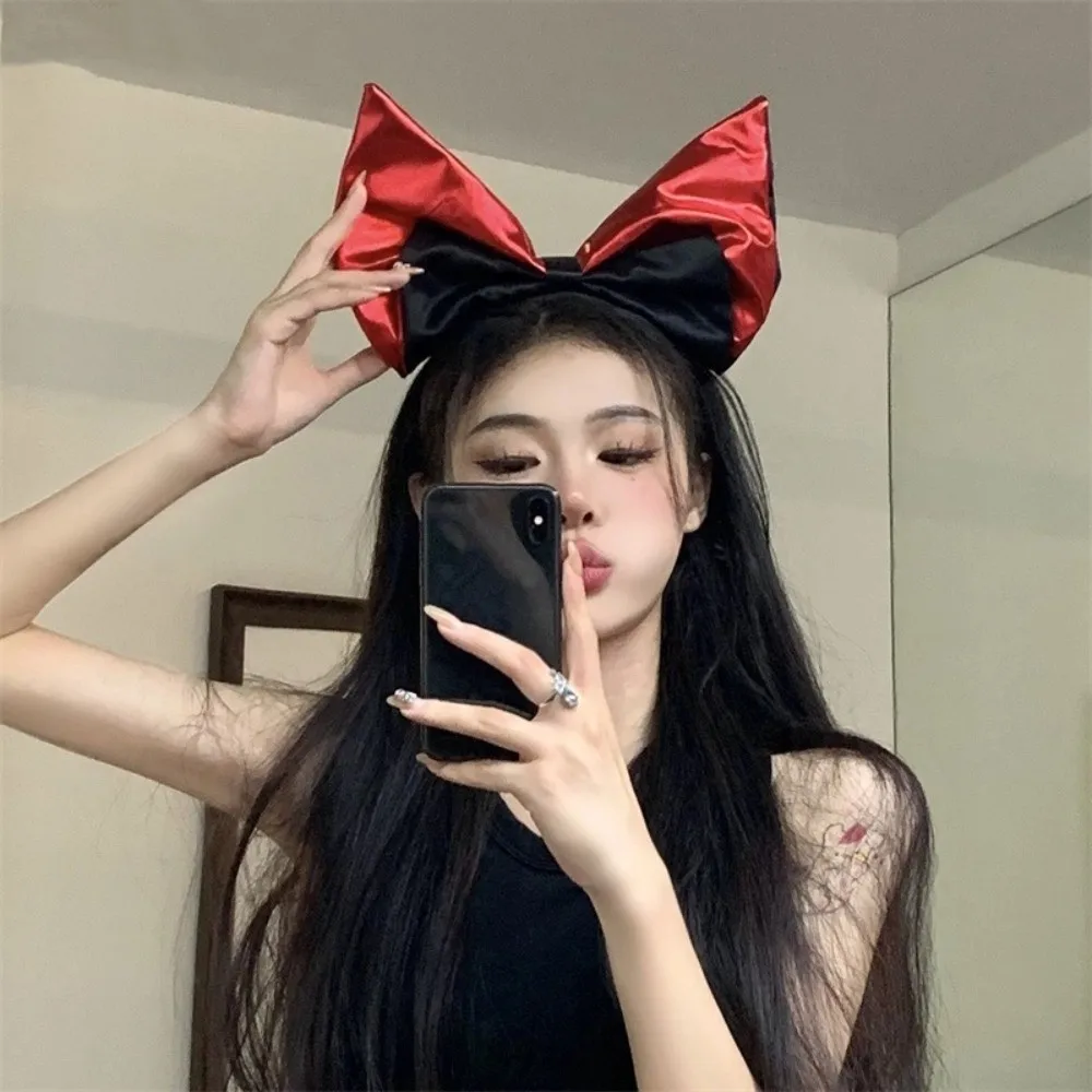 

Elegant Sweet Bowknot Headband Lovely Satin Lolita Hair Band Temperament Hair Accessories Cosplay Hair Hoop Girls