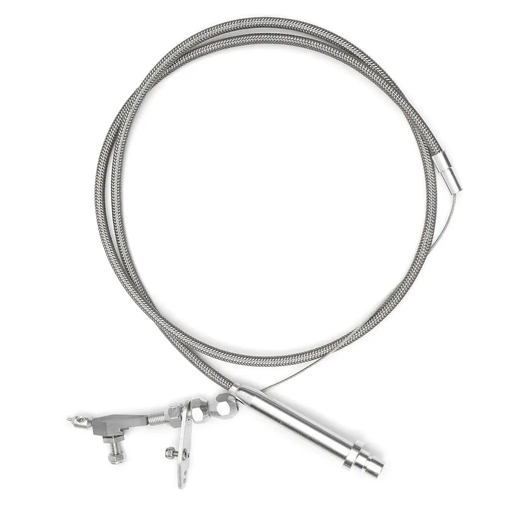 

Braided Stainless Throttle Kick Down Cable Detent for GM 350 Transmission Replacement Accessory