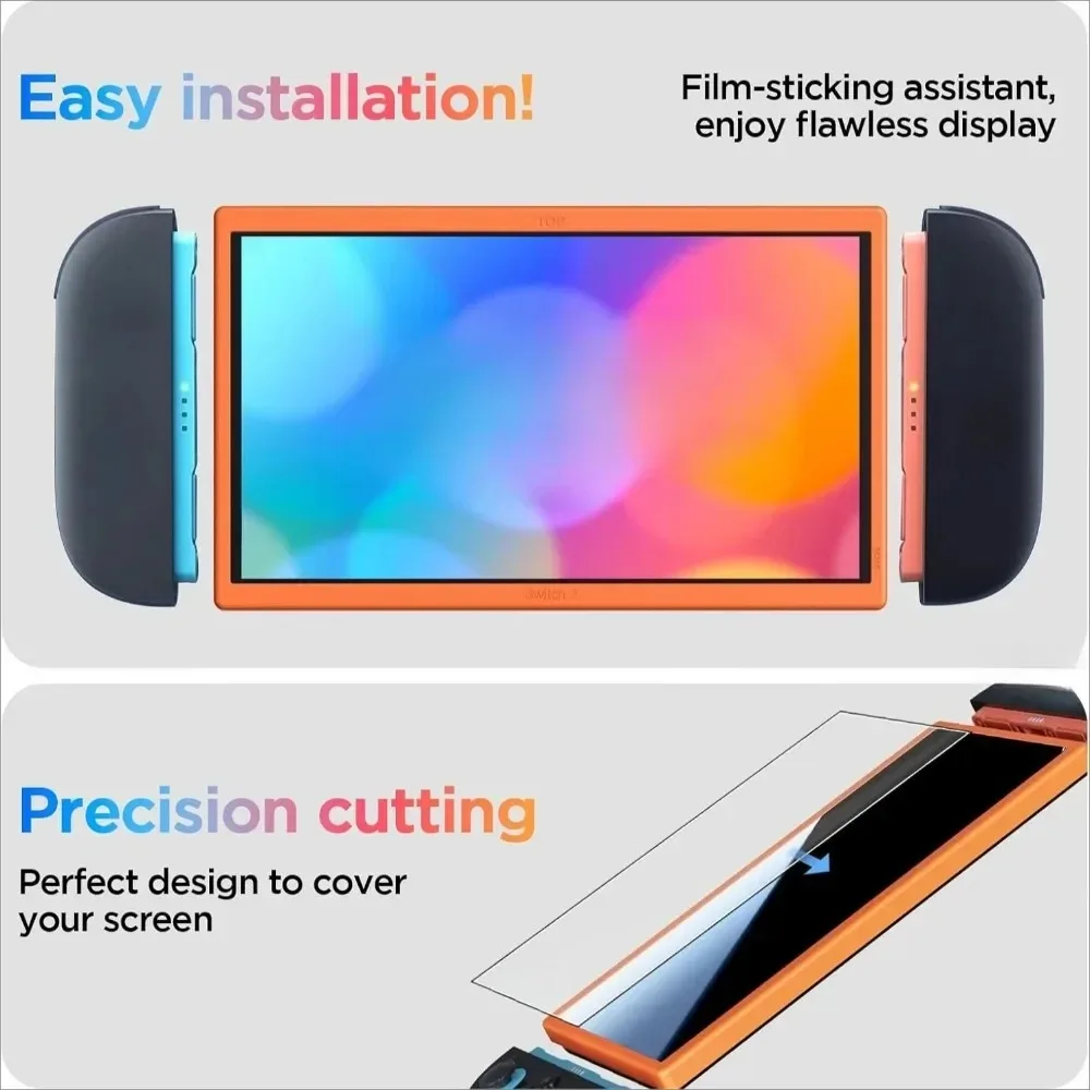 Easy Install Screen Protector for Nintendo Switch 2 Console HD Tempered Glass Anti-Scratch Protector Films with Alignment Frame