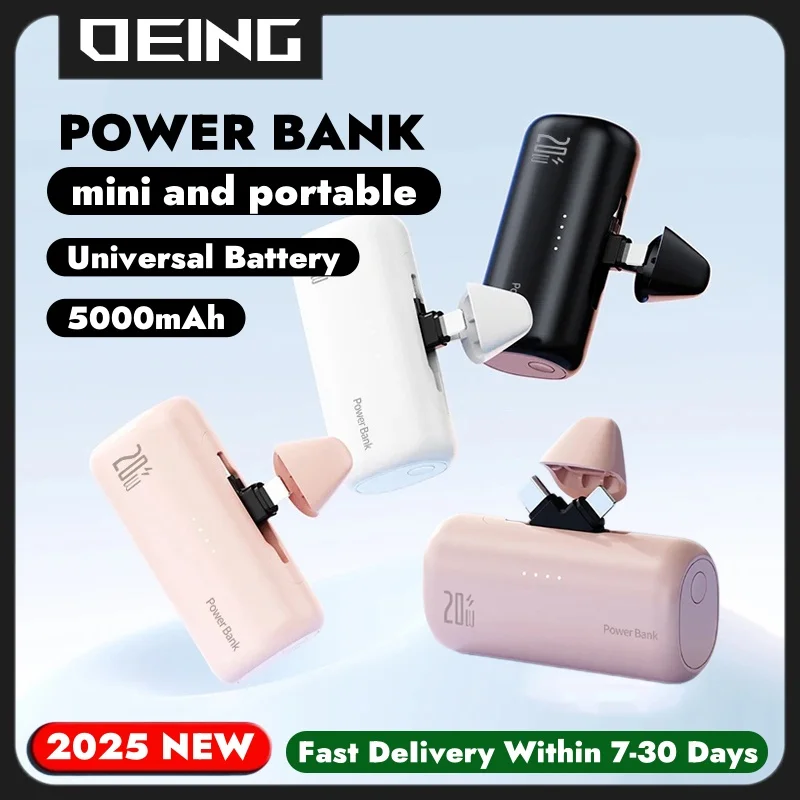 

Mini Portable Power Bank For Apple iPhone Xiaomi Samsung Series Powerbank External Auxiliary Battery Pack with Lightning Type C