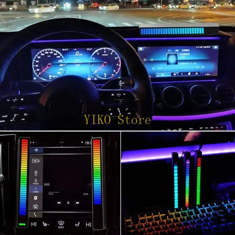 K32C xe LED LED nhịp điệu Bầu khí quyển Đèn RGB Ánh sáng Thanh Light Light