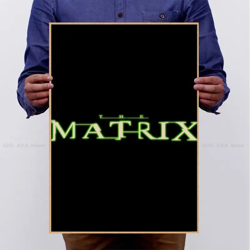 The Matrix Classic Anime Poster Decoracion Painting Wall Art White Kraft Paper Aesthetic Art Wall Painting