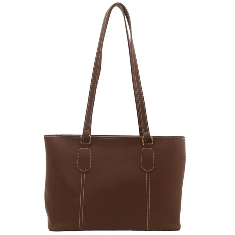 

E8FB Retro Shoulder Bag PU Leather Top Handle Bag Handbag For Work And Everyday Use