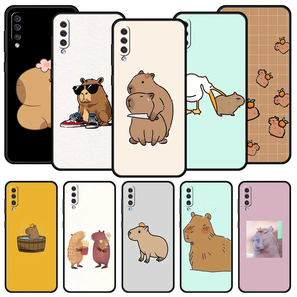 

Cartoon Capybara Phone Case For Samsung Galaxy A54 A52 A14 A50 A70 A10 A30 A40 A20S A20E A02S A12 A22 A34 A42 A32 5G A04s Cover