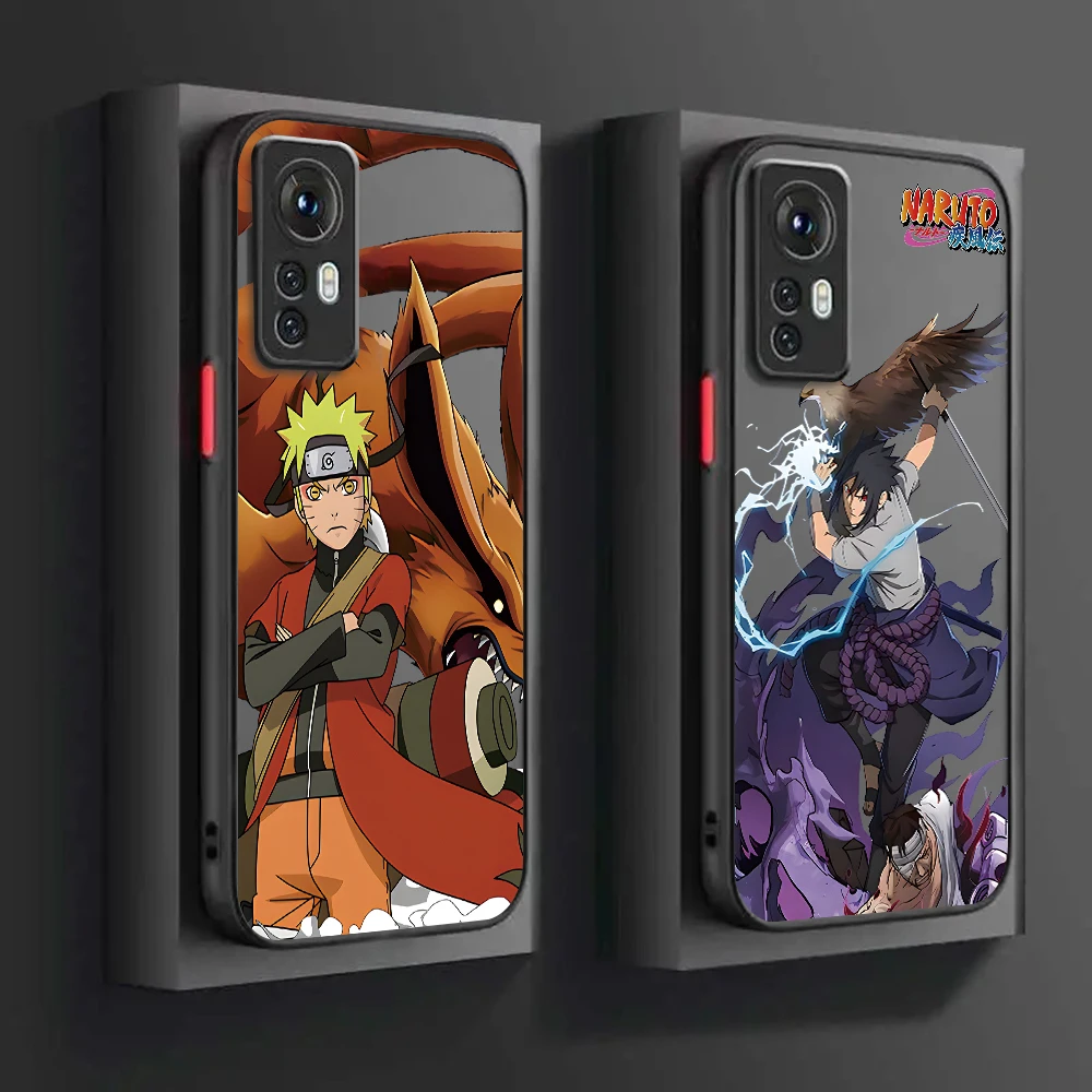 Narutos Kakashi Uchiha Sasuke Phone Case For Xiaomi Redmi Note 13 12 11 10C 10X 9A 9T 9C 8 7 Pro Plus 5G Matte Transparent Cover