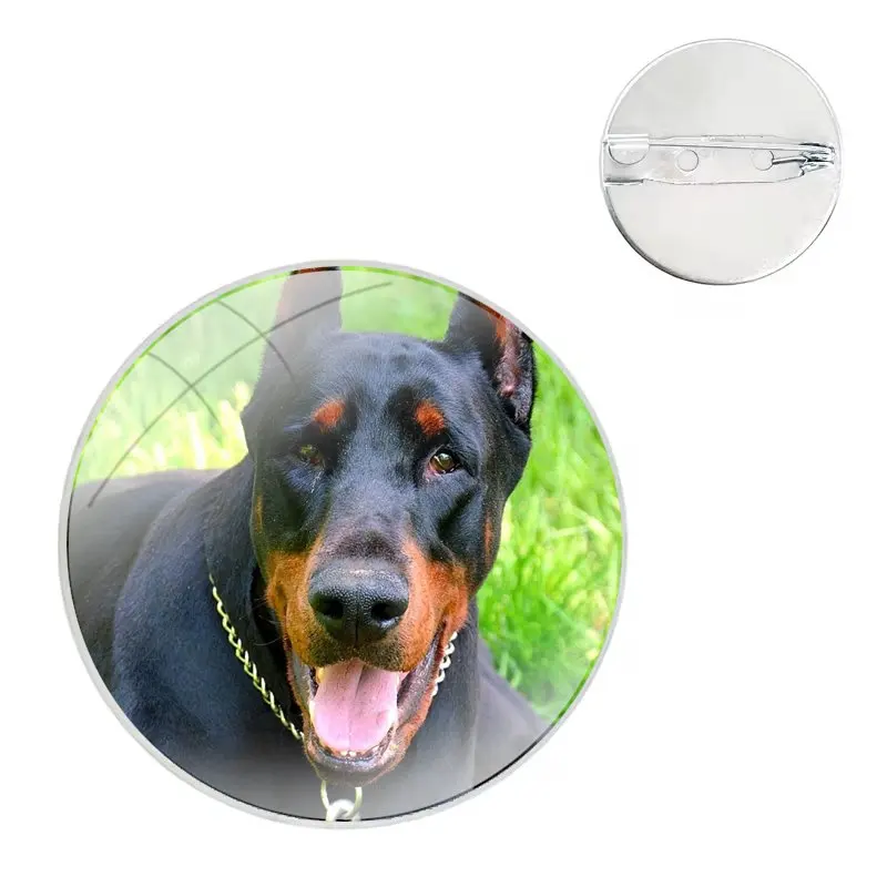 Pins Badge Metal Brooches For Clothes Backpack Decoration gift animal Doberman Pinscher Dog