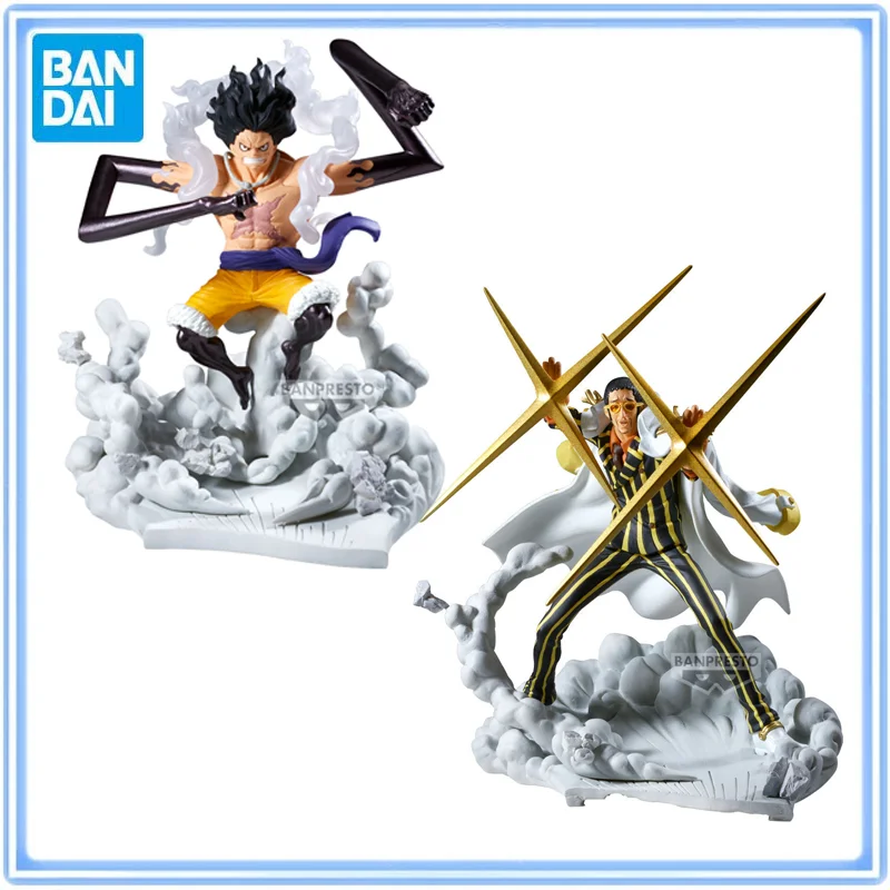 BANDAI Original ONE PIECE Senkou Zekkei Monkey D. Luffy GEAR4 & Borsalino Action Figures Model Desktop Decoration Collectibles