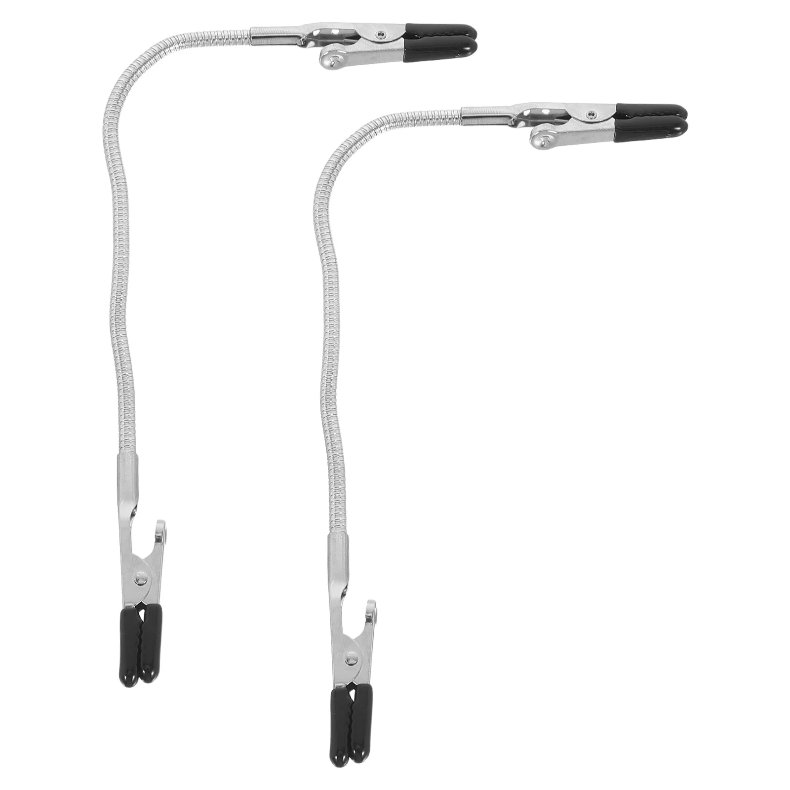 

2Pcs Welding Wire Holder Soldering Helping Hands Double Ended Clamps Flexible Rubber Coated 230mm Photo Clips Memo Clips