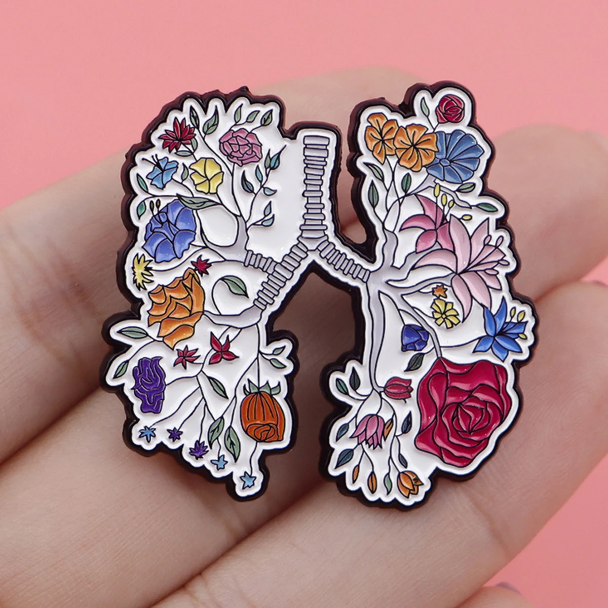 Human Organ Lungs Enamel Pin Brooches for Women Men Lapel Pins Badges Clothes Accessories Medical Jewelry Nurse Doctor Gifts