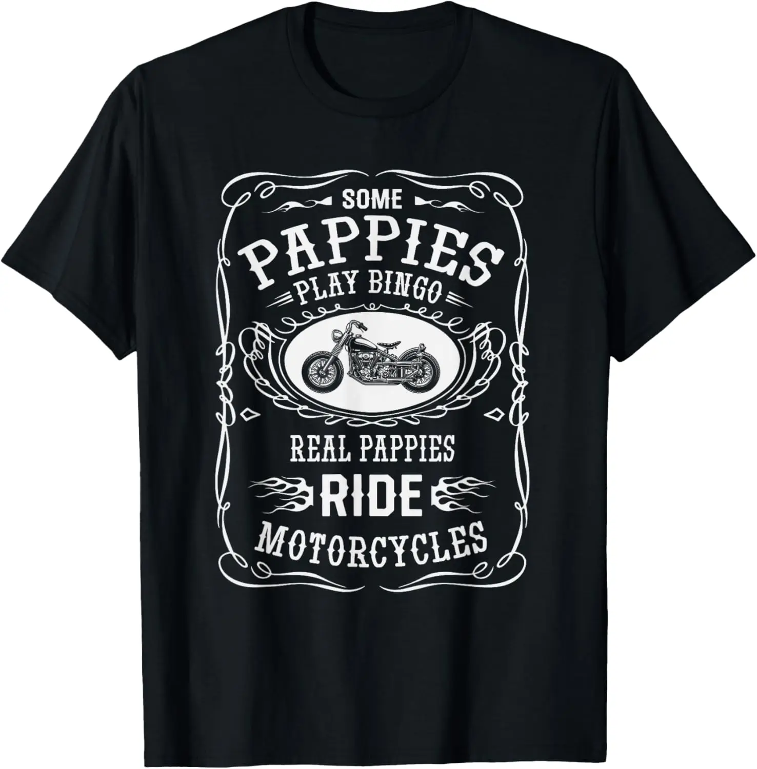pappy Some Play Bingo I Ride Motociclista Camiseta Motocicleta