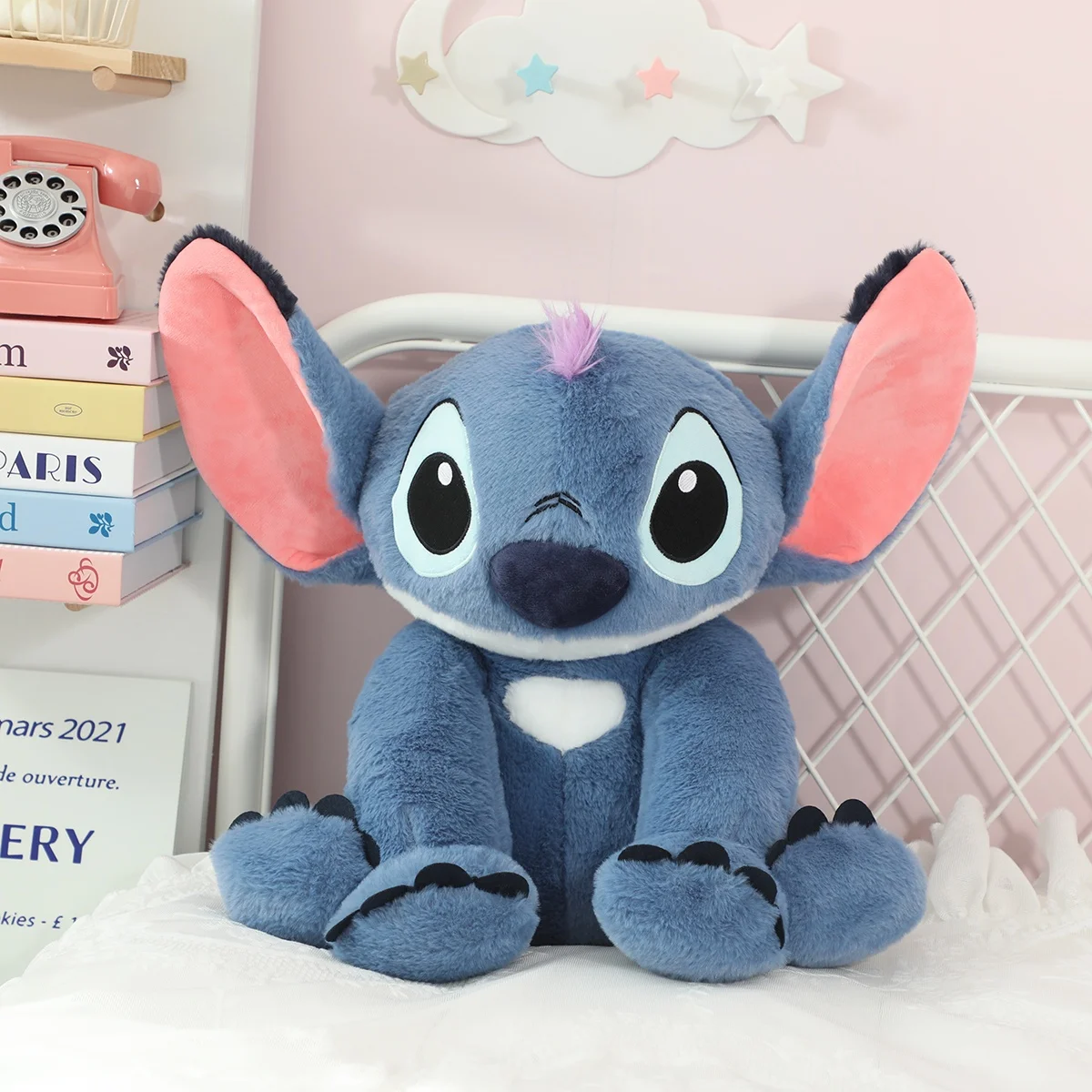 45 cm Disney Stitch und Angel Plüschtier Lilo & Stitch Gefüllte Anime Sitting Stitch Plüschtiere Niedliche kuschelige Filmpuppe Weihnachtsgeschenke