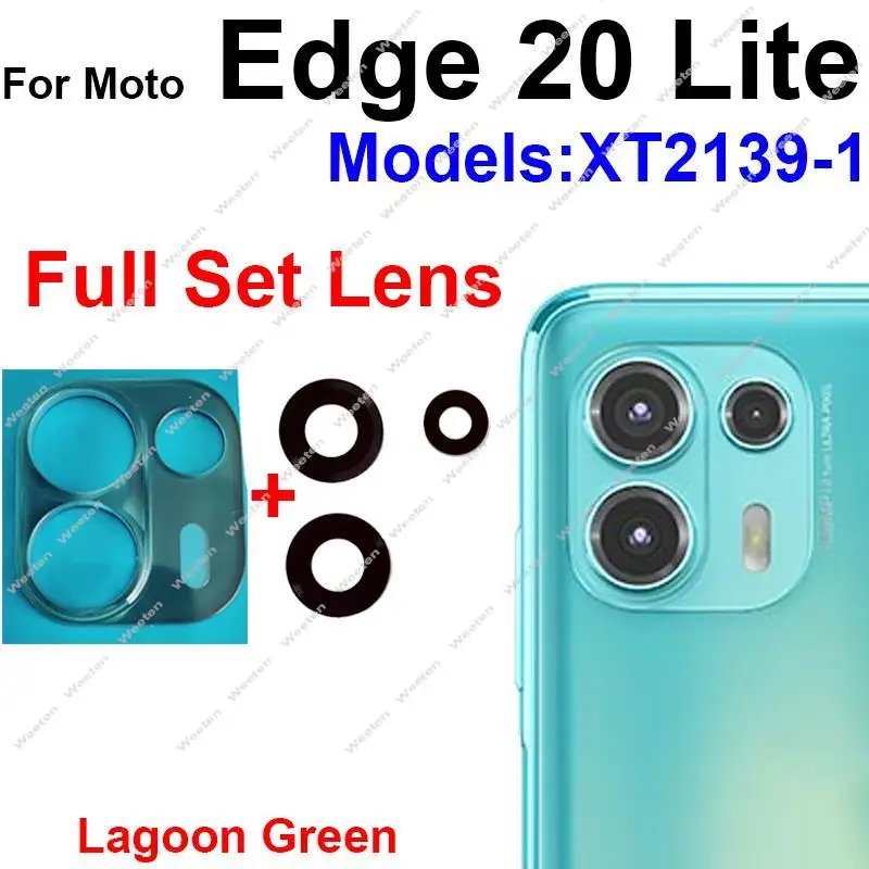 Rear Camera Small Lens Glass For Motorola MOTO Edge 20 Lite Edge20lite Back Camera Big Glass Lens Adhesive Sticker Parts