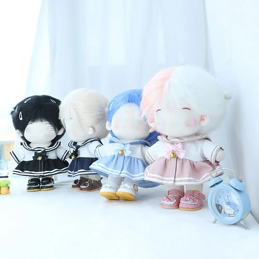 Doll Clothes for 20cm Korea Kpop EXO Dolls Plush Star Doll's Clothing Sailor Dress Stuffed Toy Outfit for Idol Dolls Accessories