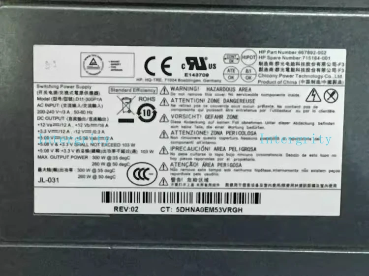 

Для HP оригинальный настольный стандартный блок питания ATX 250 Вт 300 Вт 180 Вт 3330 3340 3380