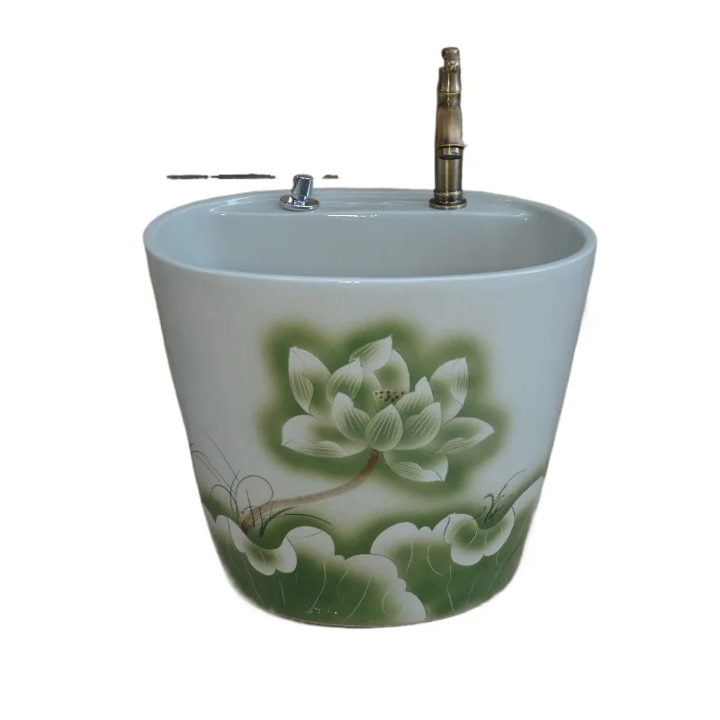 

Household bathroom Mop pool Retro mop pool Balcony Outdoor outdoor courtyard pier Ceramic pool Mopping basin