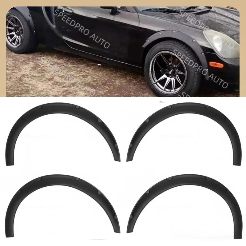 Car Fender Flares For T0yota MR2 Spyder 2000-06 Extra Wide Body kit Low Wheel Arches Splash Protector Guards Mudflaps Black 4PCS