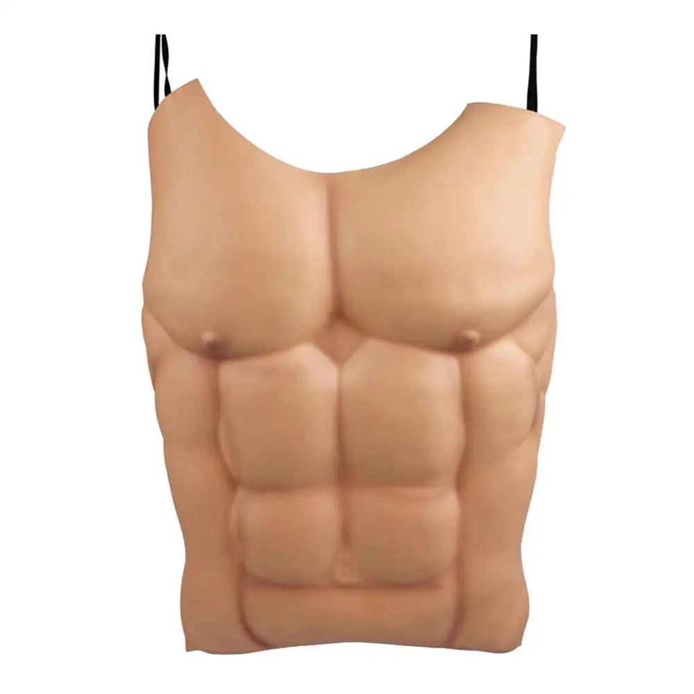 Funny Fake Muscle Belly Body Cosplayers Muscle Chest EVA Men Fake Skin Chest Muscle Costume Halloween Christmas Cosplay Props