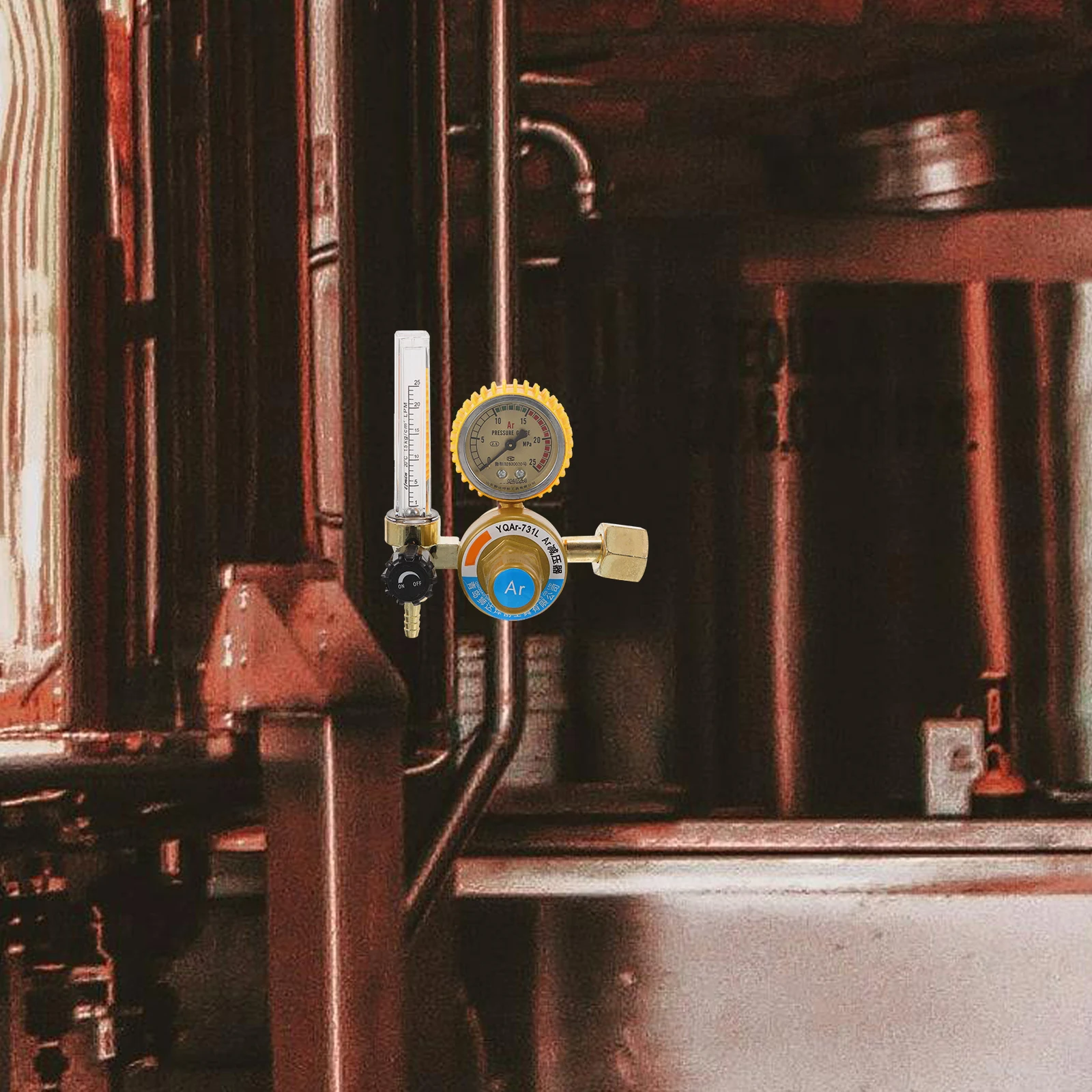

Argon Regulator Welding Gas Flow Meter Anti-Fall Pressure Gauge Argon Gas Meter Real-Time Indicator for Welders