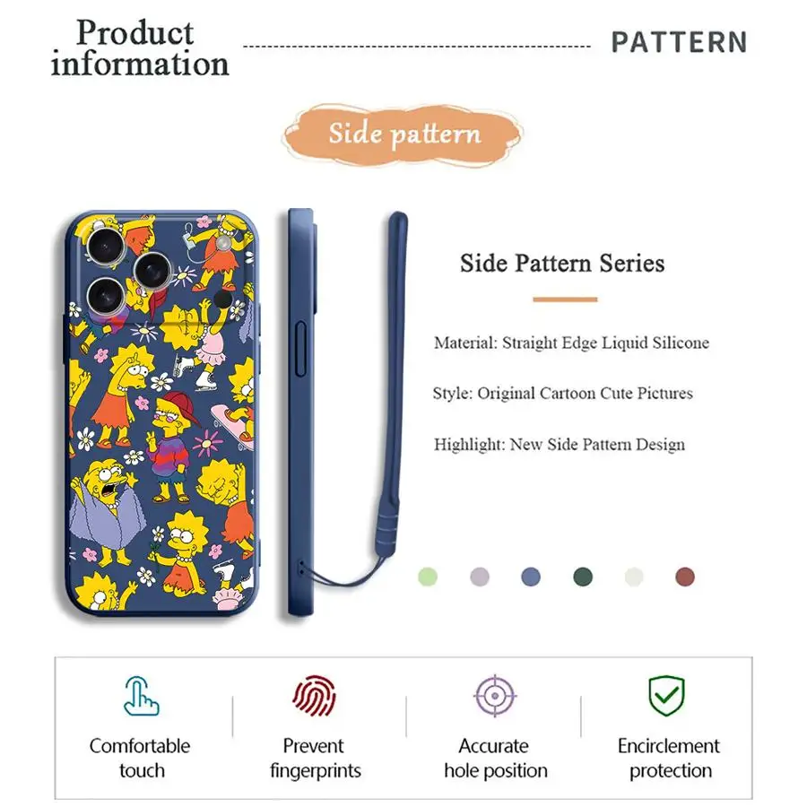 The Simpsons Lisa Case for Apple iPhone 17 Pro Max 11 15 12 Plus 16 7 8 Air 13 Mini XS XR Phone Cover  view 3