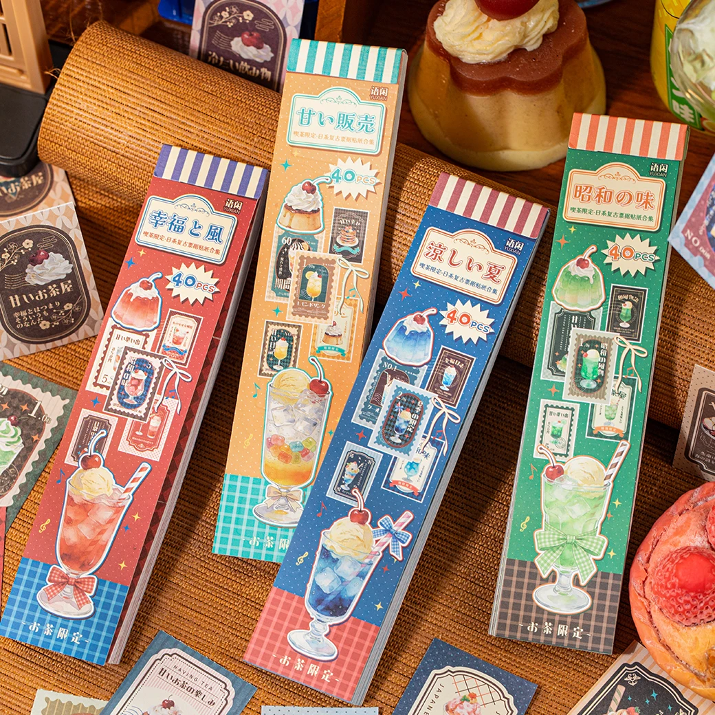 Mr.Paper Writable Ticket Sticker Book Japanese Tearable Material Stickers DIY Decor for Journal Phone Case Album Photo Frame