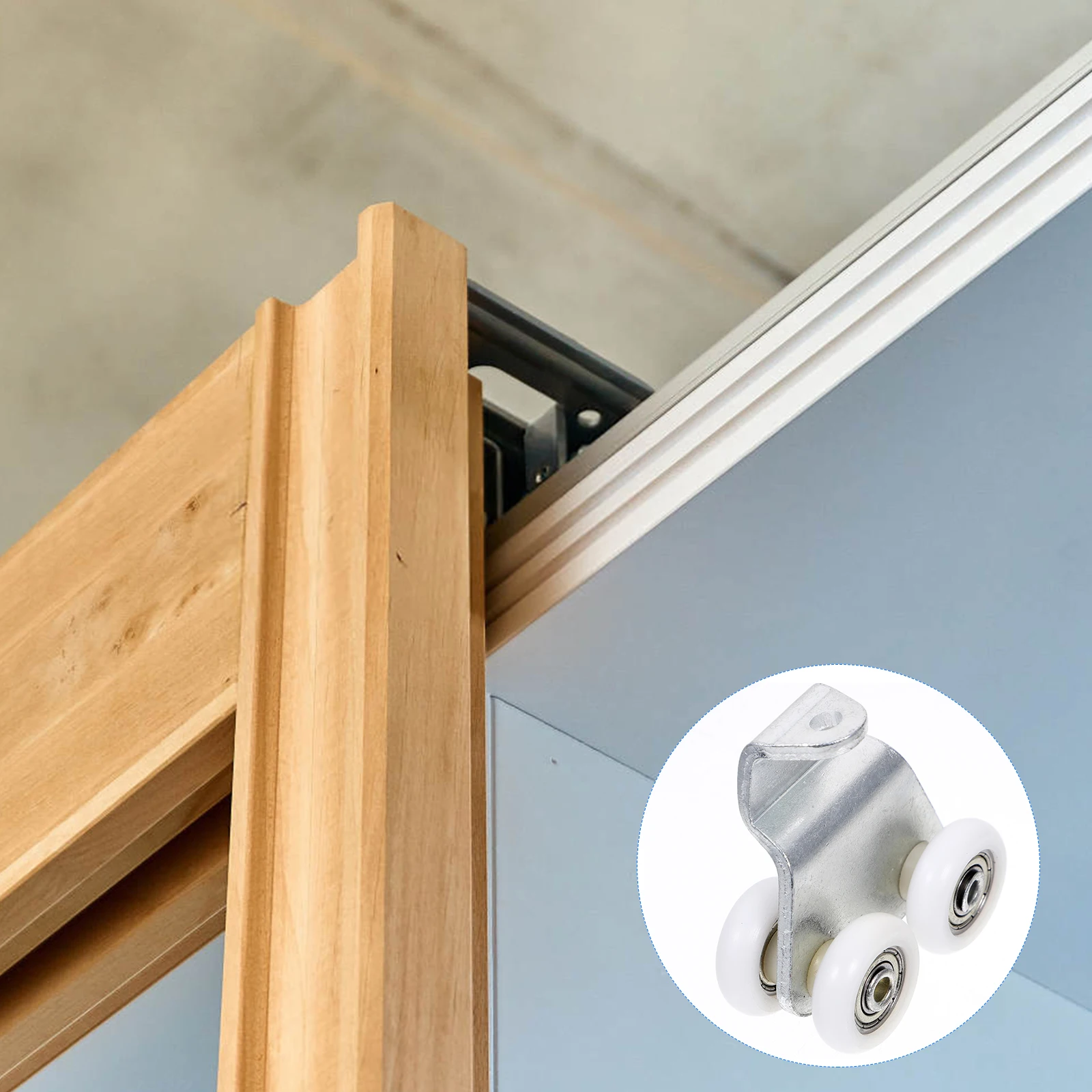 

Sliding Door Pulley Cabinet Guide Wheel Home Crafts Barn Wheels Supplies Fold Silent Smooth Anti Rust Durable Metal Easy
