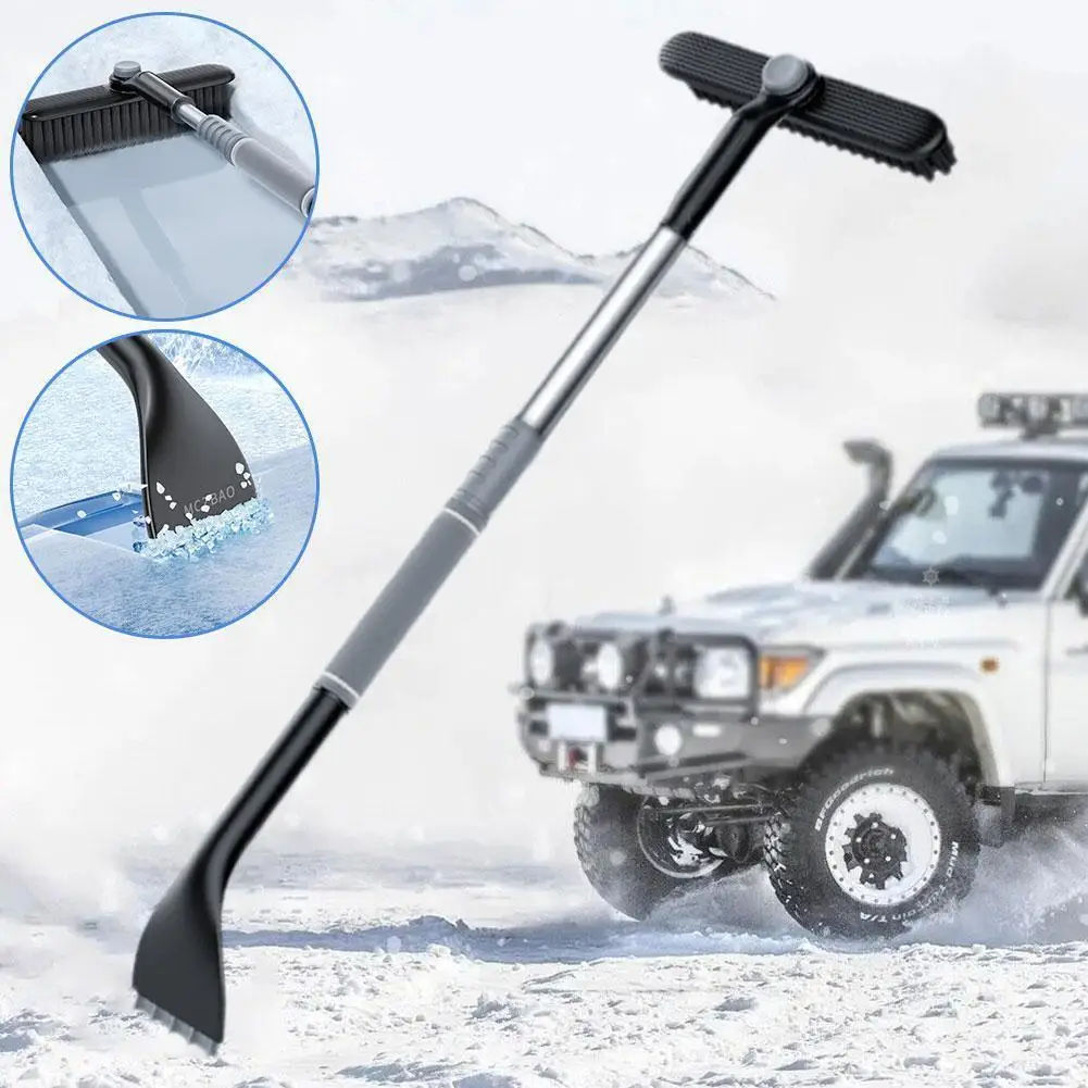 Car Multifunctional Snow Shovel Retractable Snow Ice Scraper For The Car Windshield Cleaning Scraping Tool Winter Deicing T I1U4