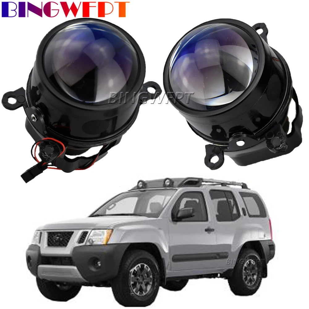 1Pair Car Front Bumper LED Fog Light Assembly Daytime Running Light 12V For Nissan Xterra N50 2005-2015 Car Headlight Foglamp