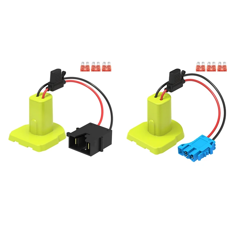 B28C-Power Wheels Battery Adapter For Ryobi 18V Battery With Wire Harness Connector,Battery Converter With 3Pcs 40A Fuses