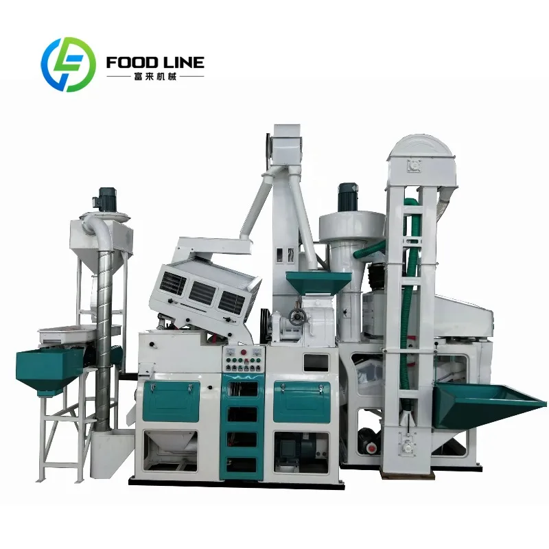 Custom Automatic Rice Milling Polishing Machine Complete Combined Mini Rice Mill Unit For Paddy Processing Farm Commercial Use