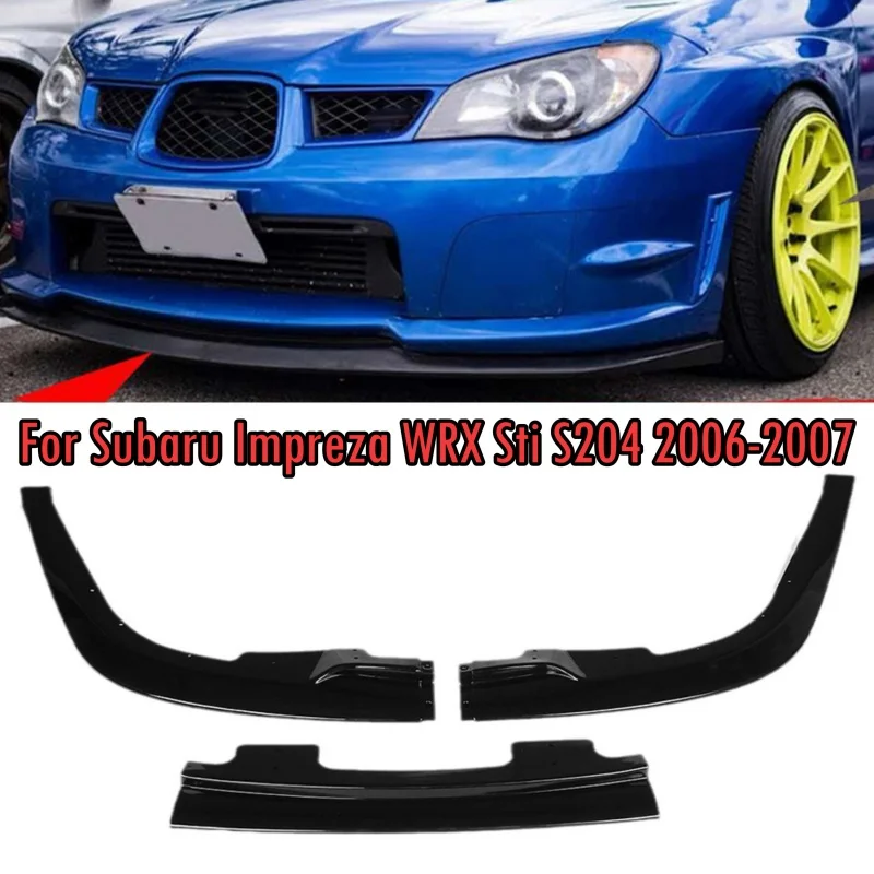 S204 Car Front Bumper Spoiler Lip Chin Body Kits Splitter For Subaru Impreza WRX Sti S204 2006-2007 Front Bumper Lip Spoiler