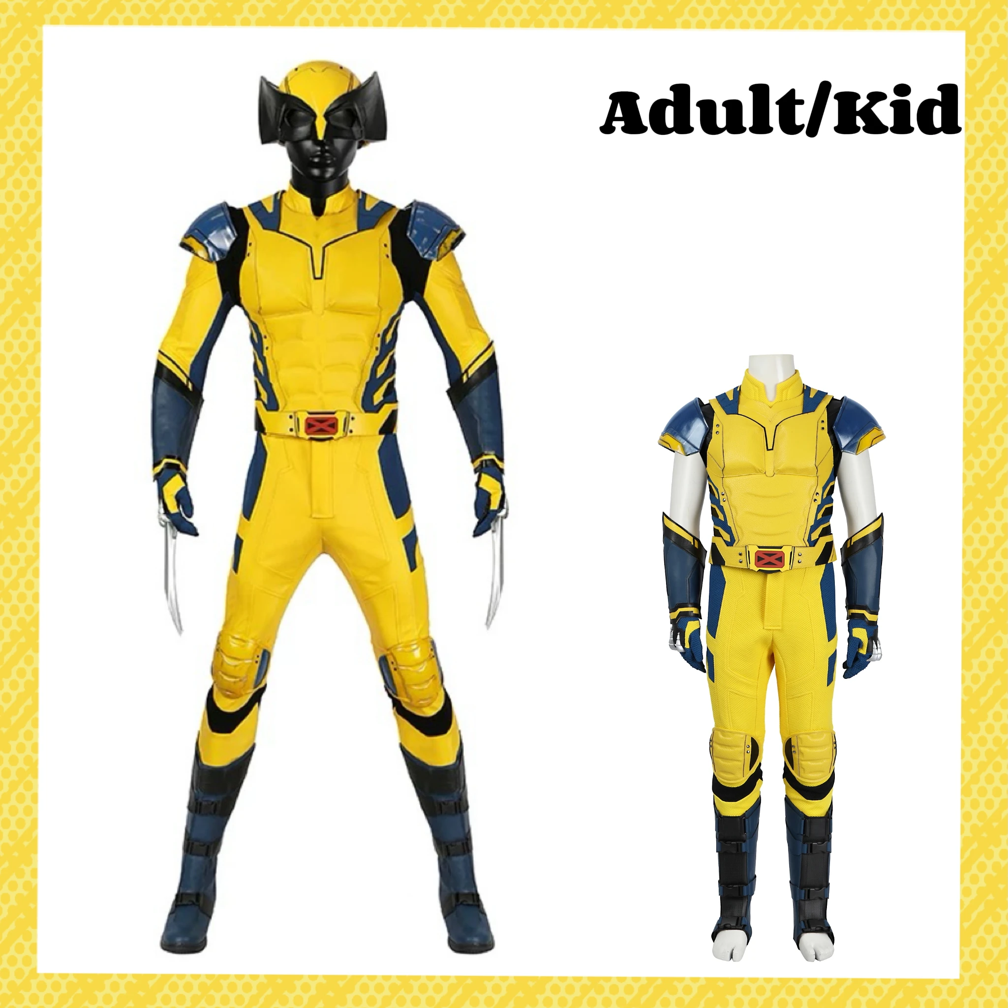 

Wolf Logan Cosplay Costume Wolvere Adult Men Dead Boy Kids Halloween Carnival Party Clothing