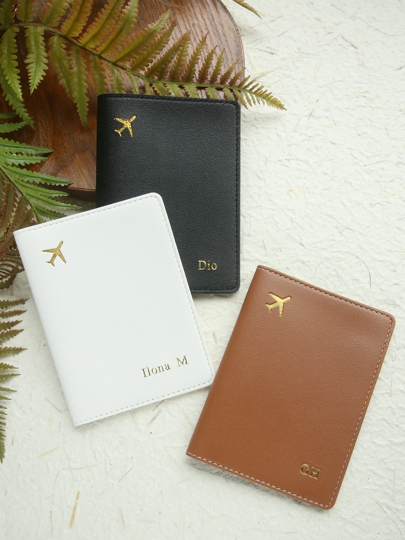 Personalized Passport Cover Customized Hot Stamping Name Passport Customize Letters Cover Passport Holder Cover Travel Wallet