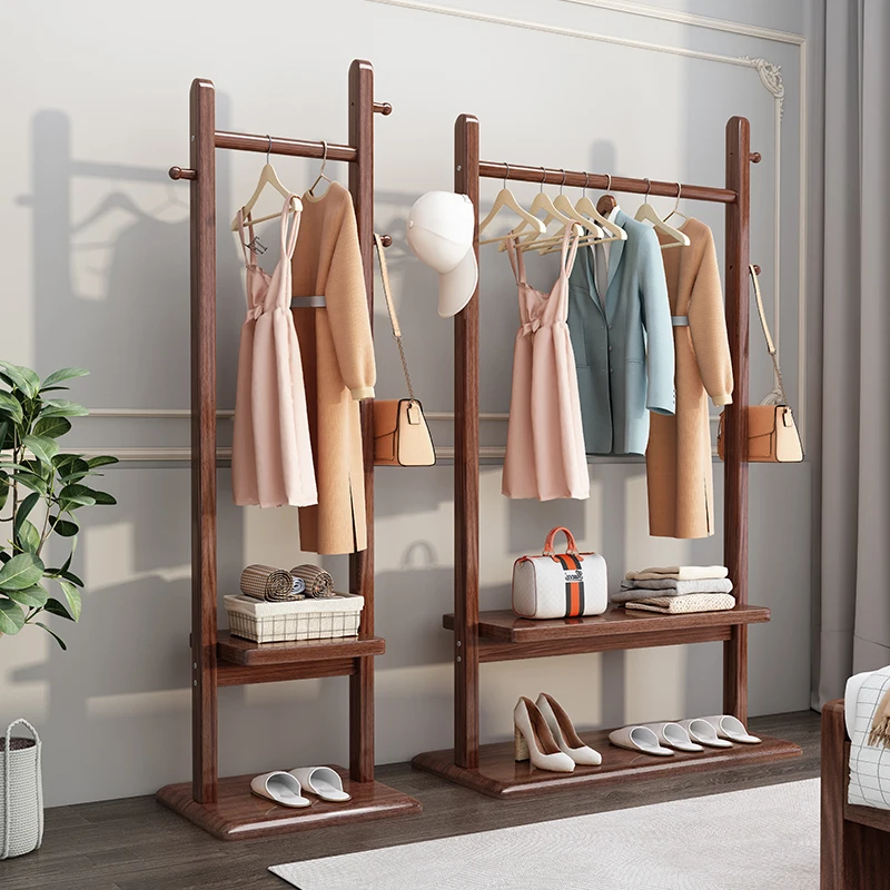 Bedroom Nordic Coat Racks Storage Modern Luxury Back Support Coat Racks Solid Wood Balcony Muebles Para El Hogar Furniture