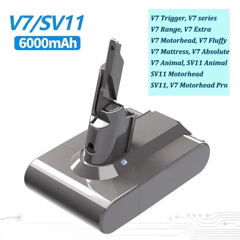 6000mAh Geschikt voor Dyson V6 V7 V8 V10 V11 DC31A DC34B Serie Batterij SV03 DC62 SV10 SV11 SV12 SV14 SV15 Stofzuiger Batterij