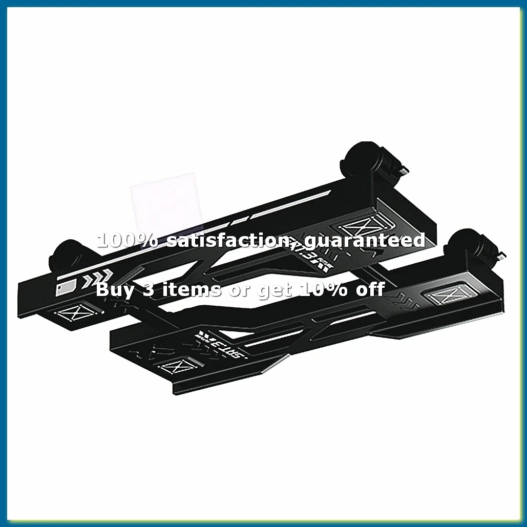 Adjustable Computer Host Bracket Mobile PC Holder Cart Computer Tower Stand Black