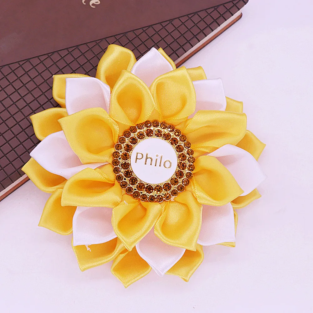 شريط من قماش SGR-Fabric زهرة الصدر للنساء ، اليونانية ، دبوس فيلو ، نادي نسائي ، أعضاء المجتمع ، المجوهرات الراقية