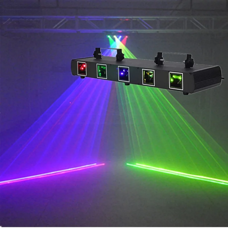 New five shot laser light laser light beam line stroboscopic voice controlled KTV bar disco party stage light