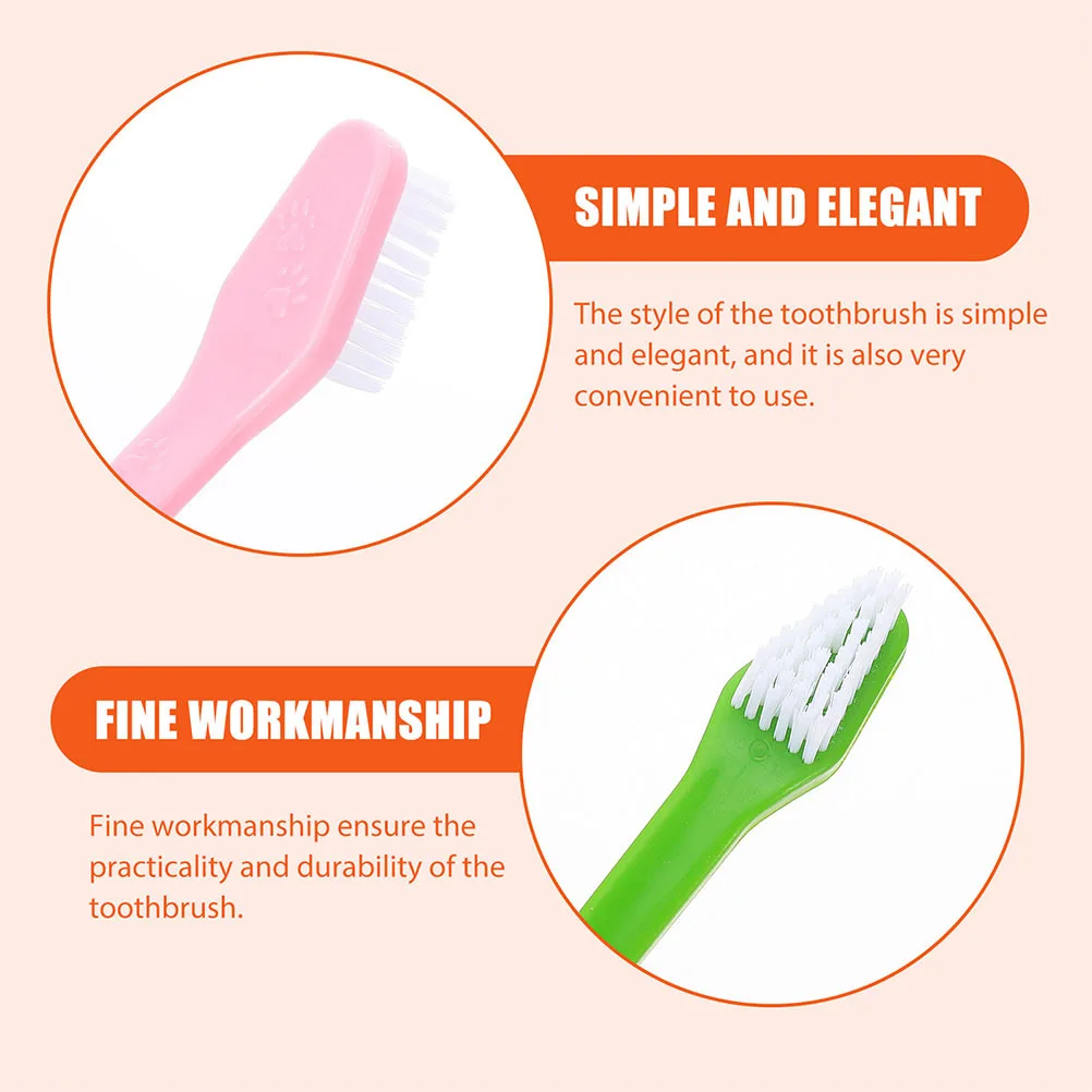 

8Pcs Pet Toothbrush Dual-Head Dog Oral Care Teeth Cleaning Brush Practical Durable Gift for Pets Dog Tooth Brush