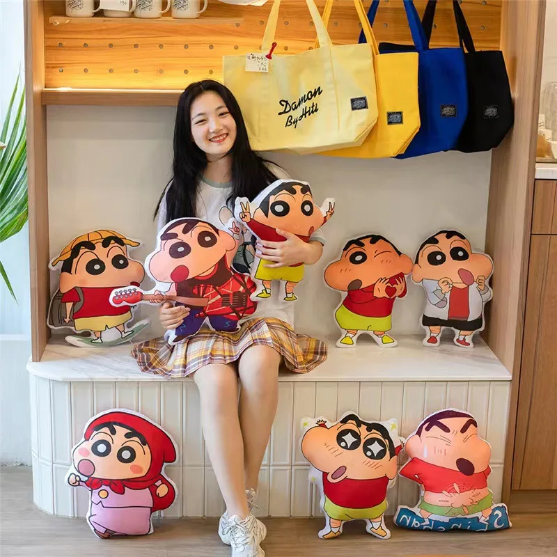 Anime Cartoon 2024 New Style Crayon Shin-Chans Doll Double Sided Printing Pillow Decorate Ornaments Pillow Birthday Present